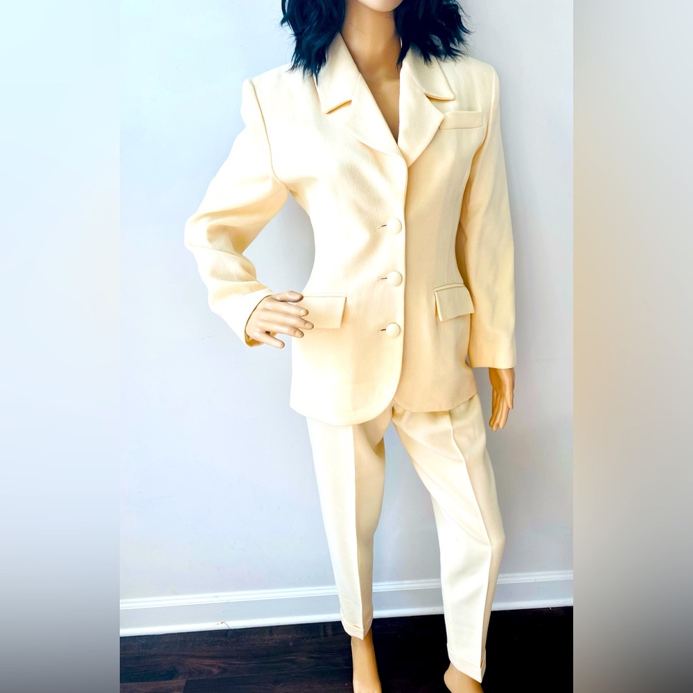 Vintage Cream Bebe Wool Pantsuit